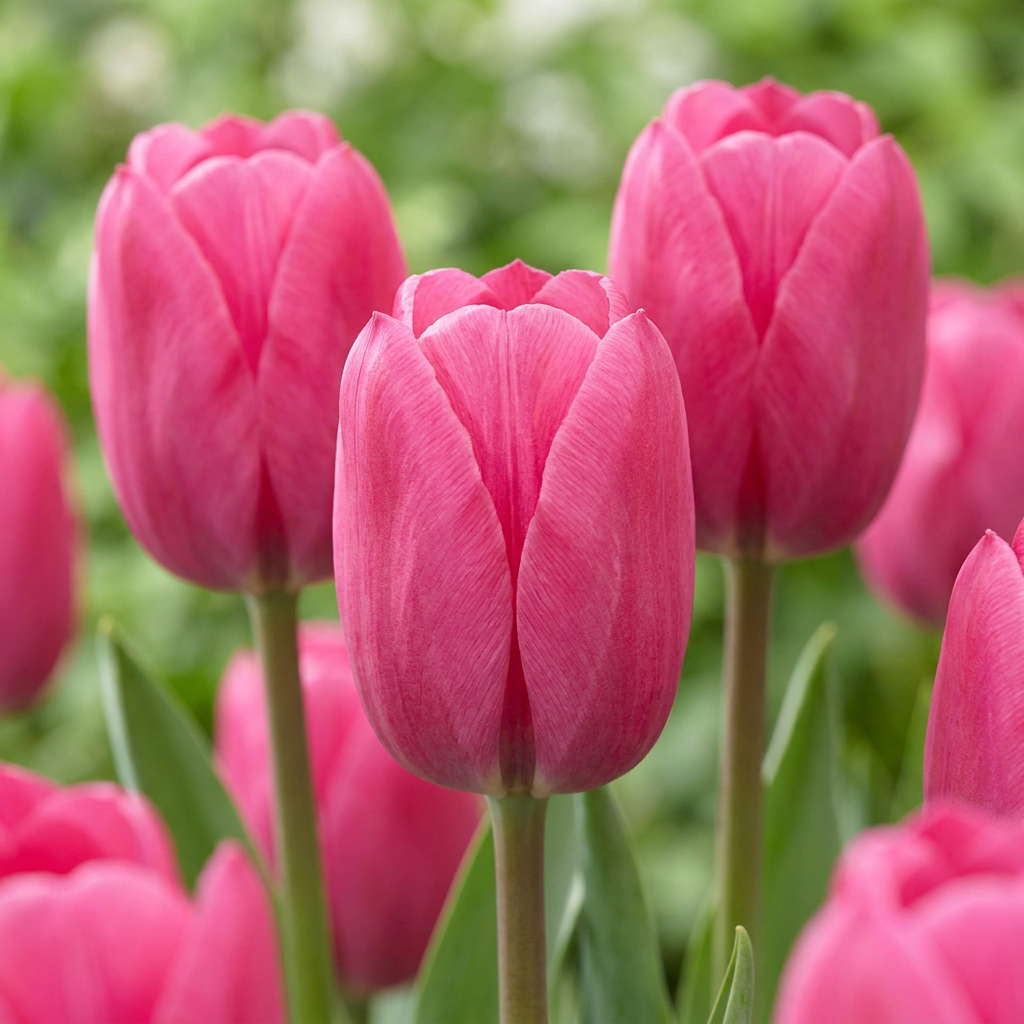 60x Tulipa Triumph Pink - Triumph Tulip - Pink - Spring Bloomer - Bulb size 11/12