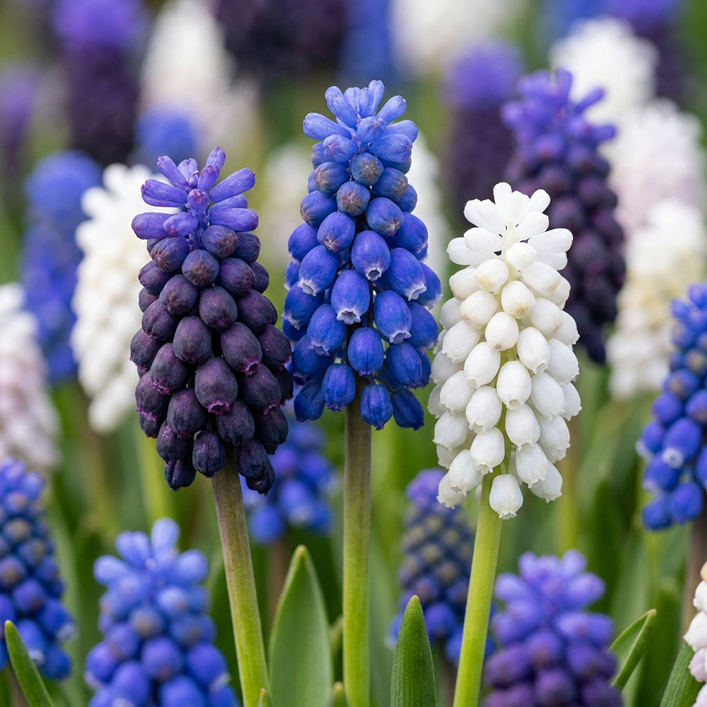 50x Muscari Magic mix - Giacinto a grappolo - Vari - Bulbo da naturalizzazione - Dimensione del bulbo 7/8