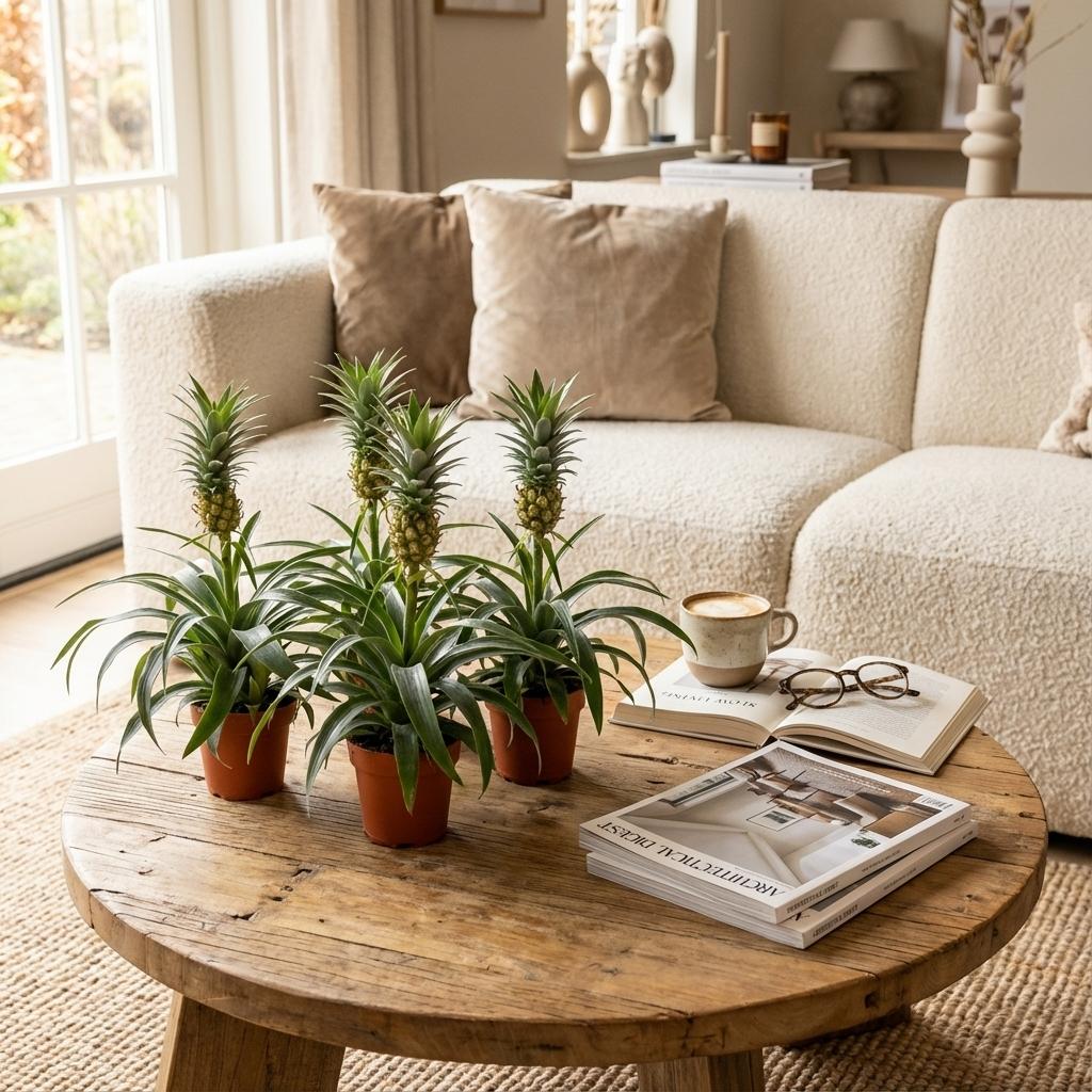 Pineapple plant Mi Amigo - 4 pieces - Ø 12 cm - Height: 35 - 40 cm