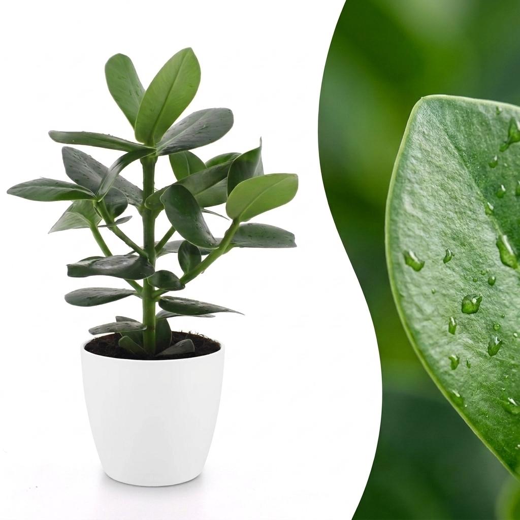 Clusia Princess - Clusia - 1 Plant - with White Pot - Pot 12cm - Height - 40cm