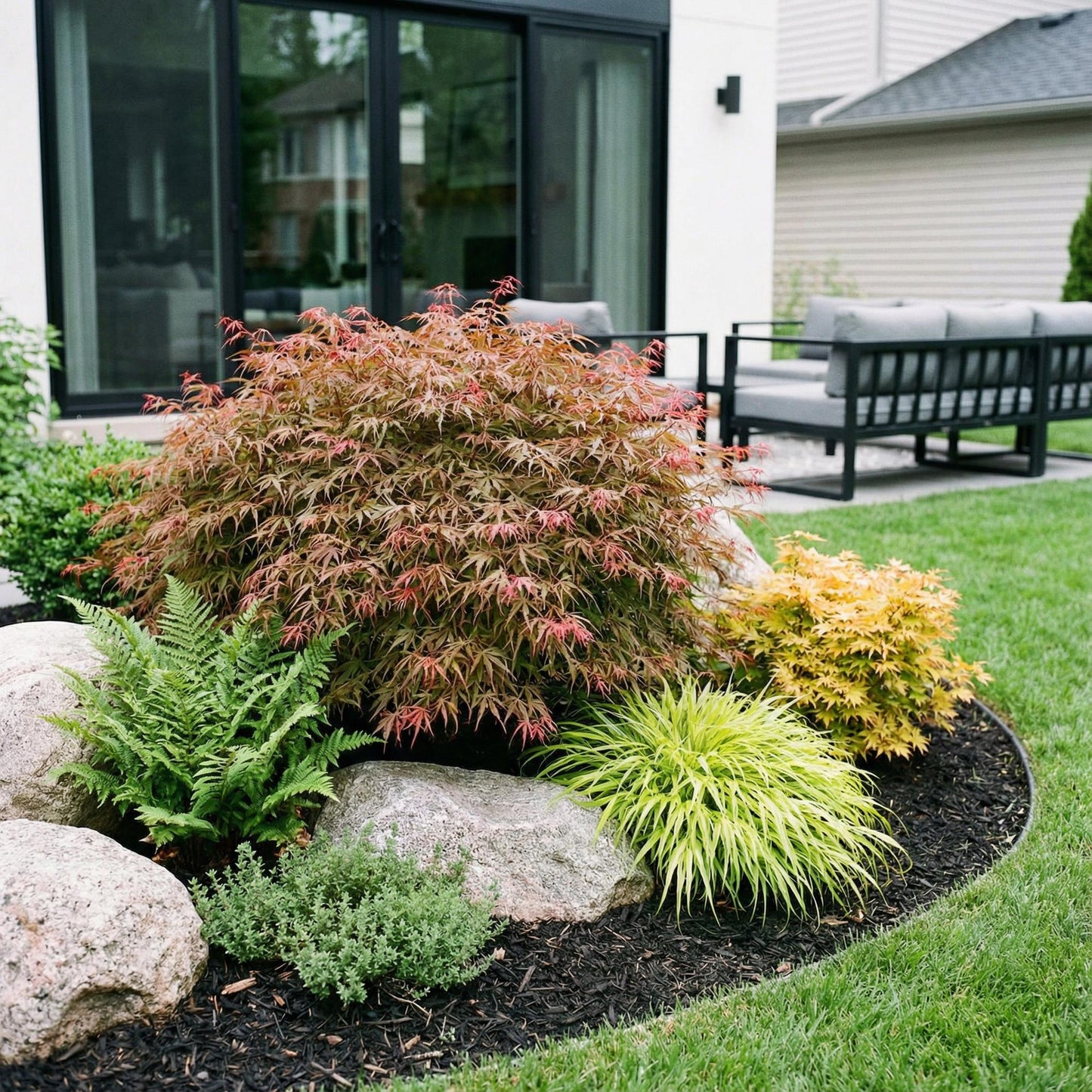 Garden plant - Acer palmatum Jerre Swarts - Japanese Maple - Deciduous - Orange-Red - 1 - Pot 26cm - Height 90cm