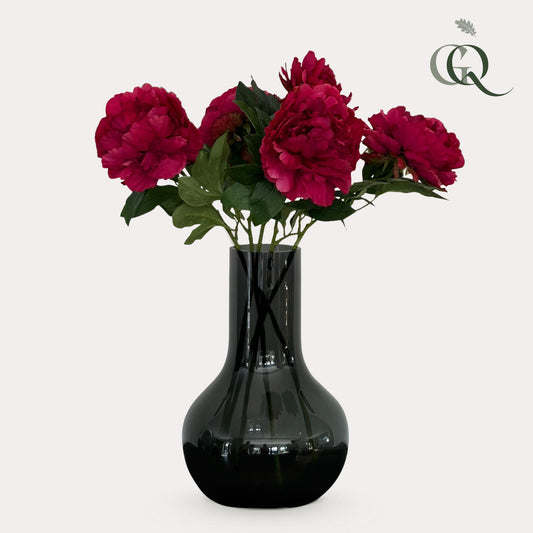 Fiori artificiali Solo - Rosa scuro - Peonie - x 5 - 65 cm