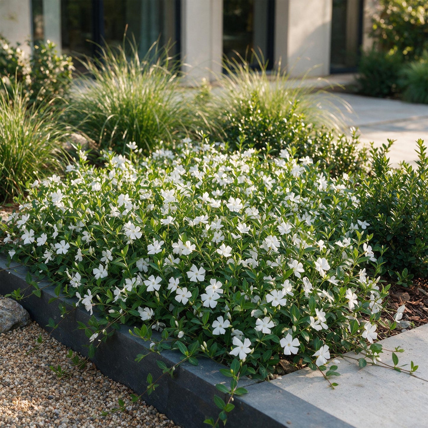 Perennial - Vinca minor Alba - Periwinkle - Ground Cover - White - 1 Plant - Pot 11cm - Height 15-25cm