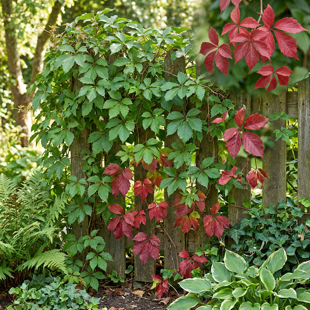 6x Parthenocissus quin. 'Engelmannii' - Engelmann klimop - Geel - Groen - Klimplant - Ø9cm - ↕35cm