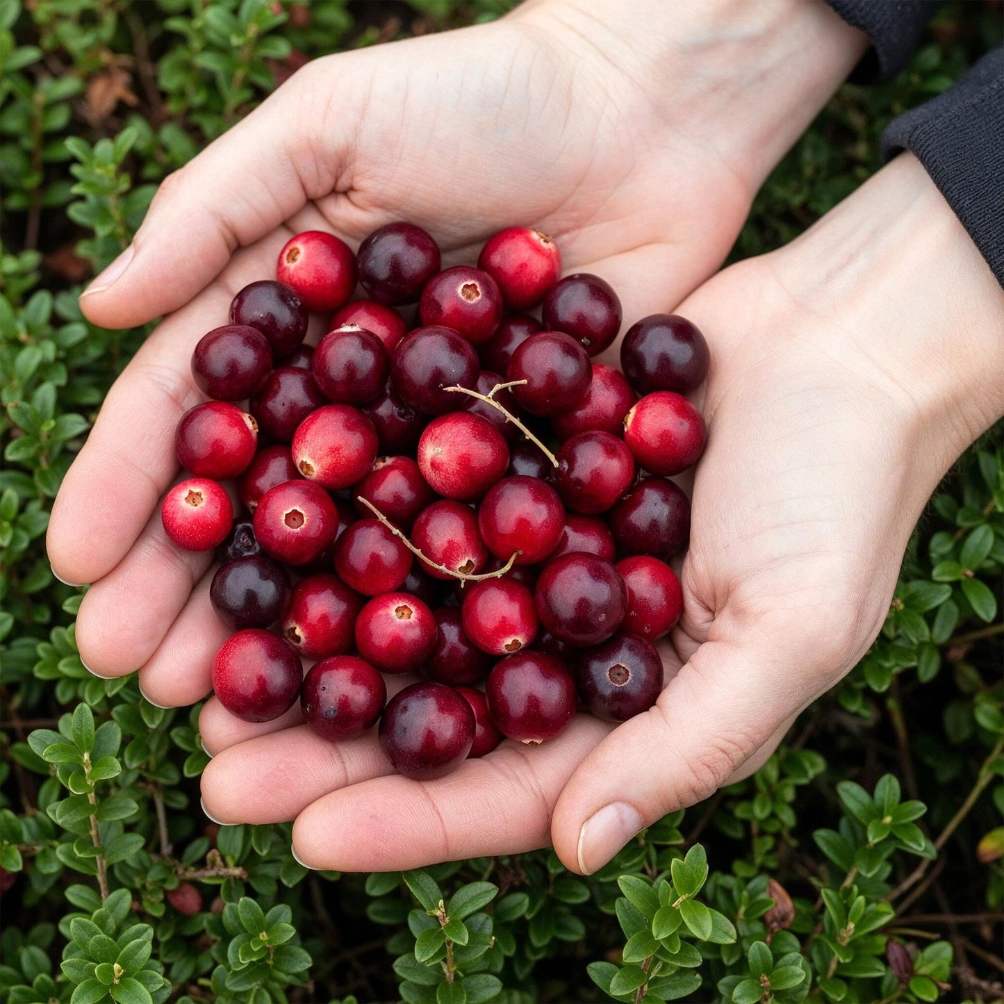 Fruitplant - Vaccinium mac. Early Black - Cranberry - Winterhard - Blauwe Bes - 2 Planten - Pot 15cm - Hoogte 50cm