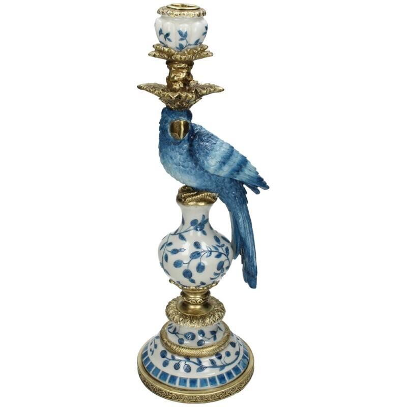 Candlestick - Dutch Blue Parrot ↑ 40 cm - Left