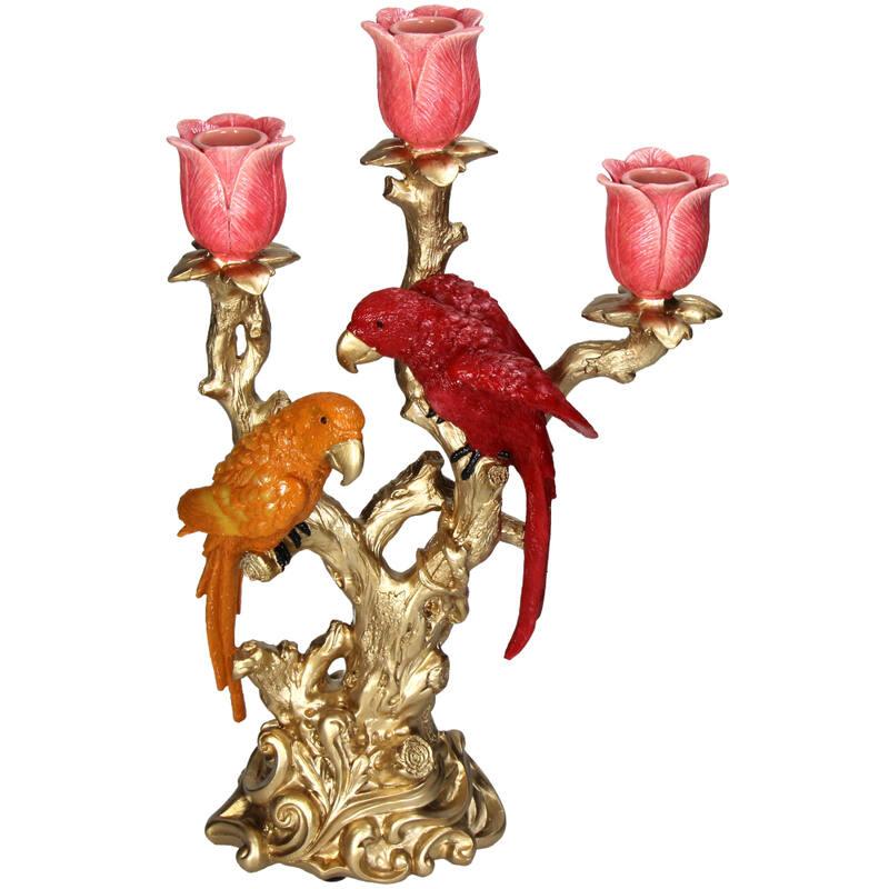 Bird Candlestick made of Polyresin – Atmospheric and Artistic