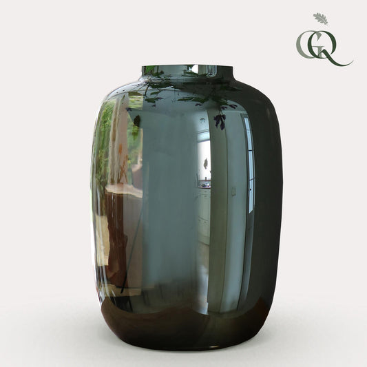 Vase glass - M - H35 W25 - Artic - Gray