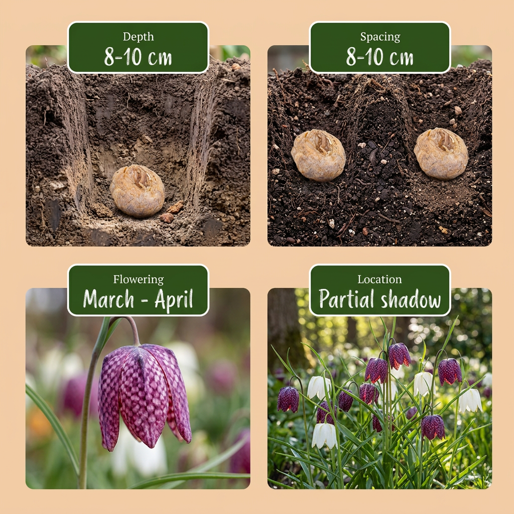60x Fritillaria Meleagris Mix - Snake's Head Fritillary Mix - Purple and White - Naturalizing Bulb - Bulb size 6/7