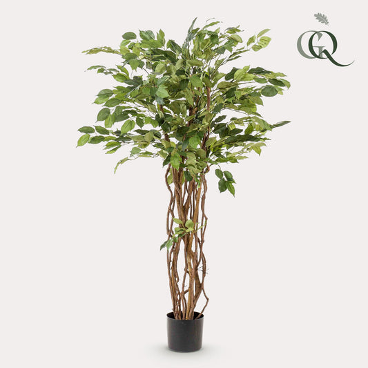 pianta artificiale - Ficus liana - Pianta a foglia di violino - 140 cm