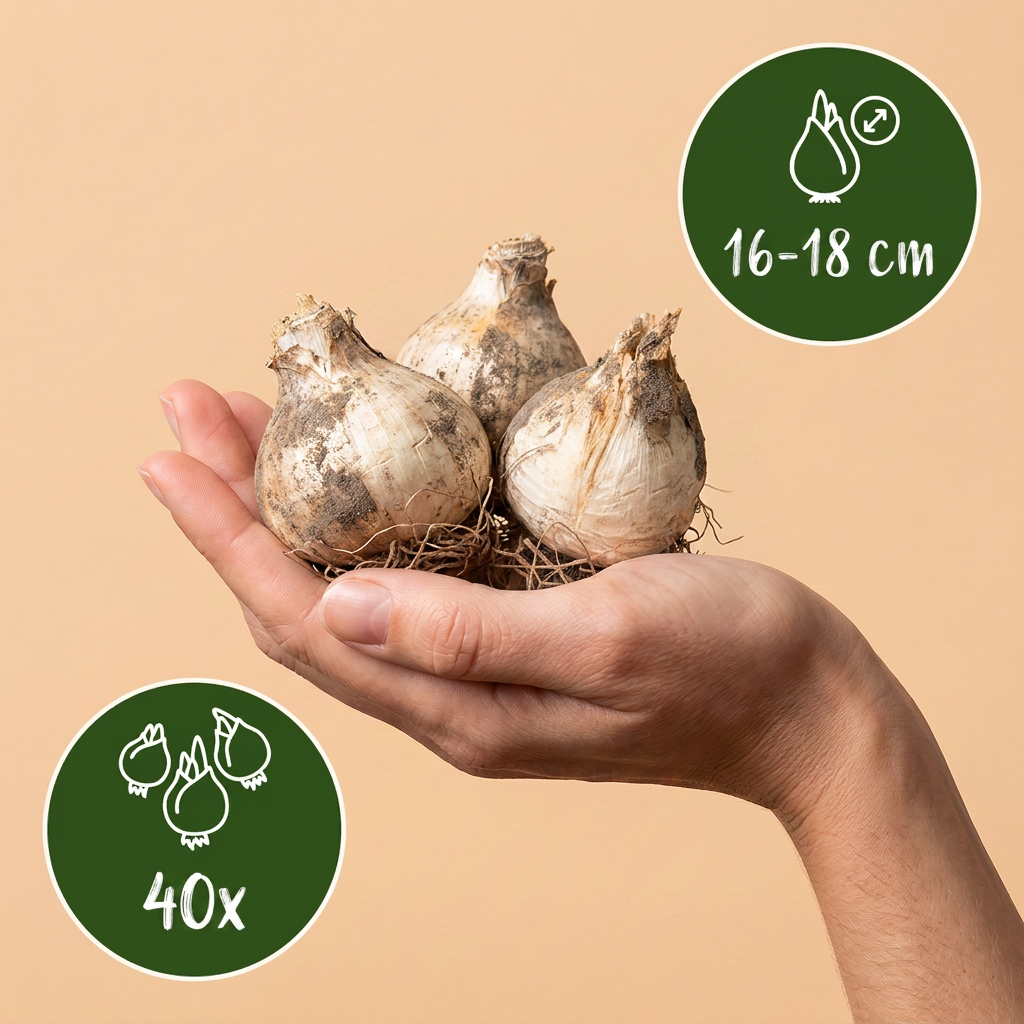 40x Allium Gladiator - Cipolla ornamentale - Viola - Fioritura estiva - Calibro 16/18