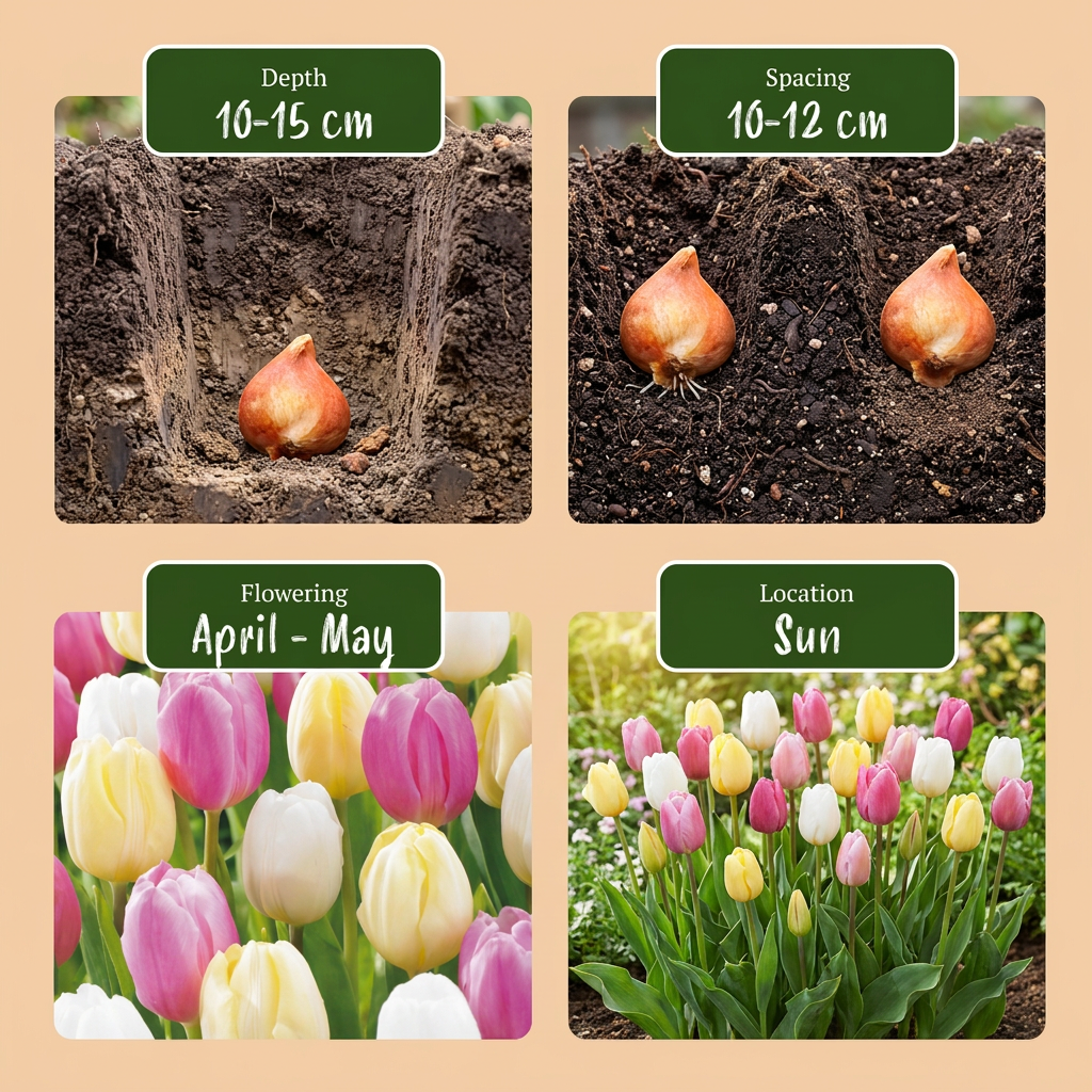 24x Tulipa Sorbet mix - Tulipano Sorbet mix - Varie - Fioritura primaverile - Calibro 11/12