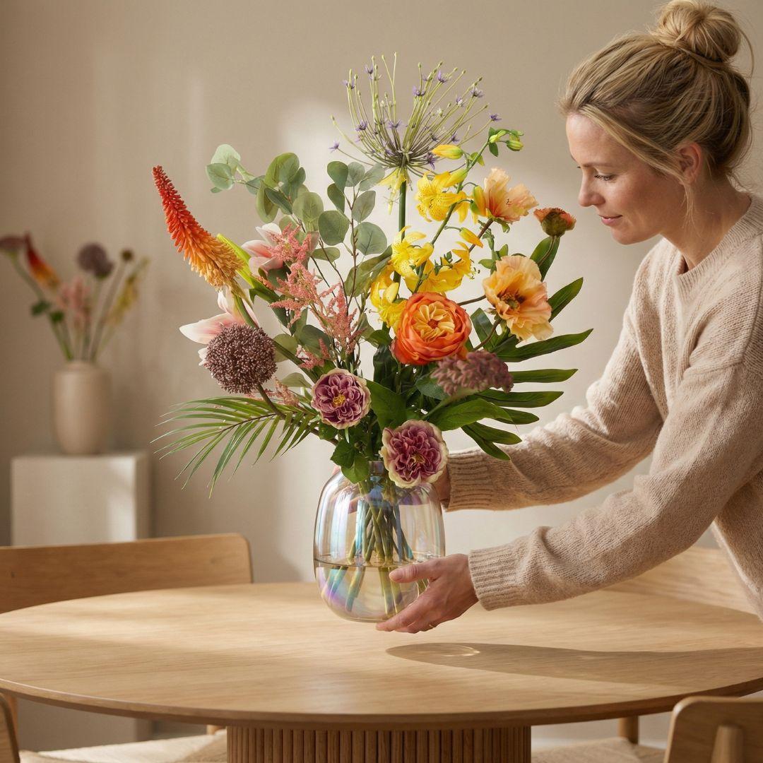 Kunstbloemen boeket - Tropical Chic Deluxe - Real Touch - 13 stelen - ↑ 105 cm