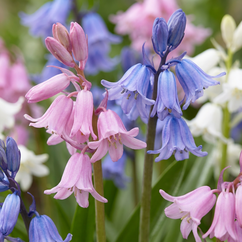 320x Hyacinthoides Hispanica mix - Giacinto selvatico spagnolo mix - Varie - Bulbo da naturalizzazione - Calibro 7/8