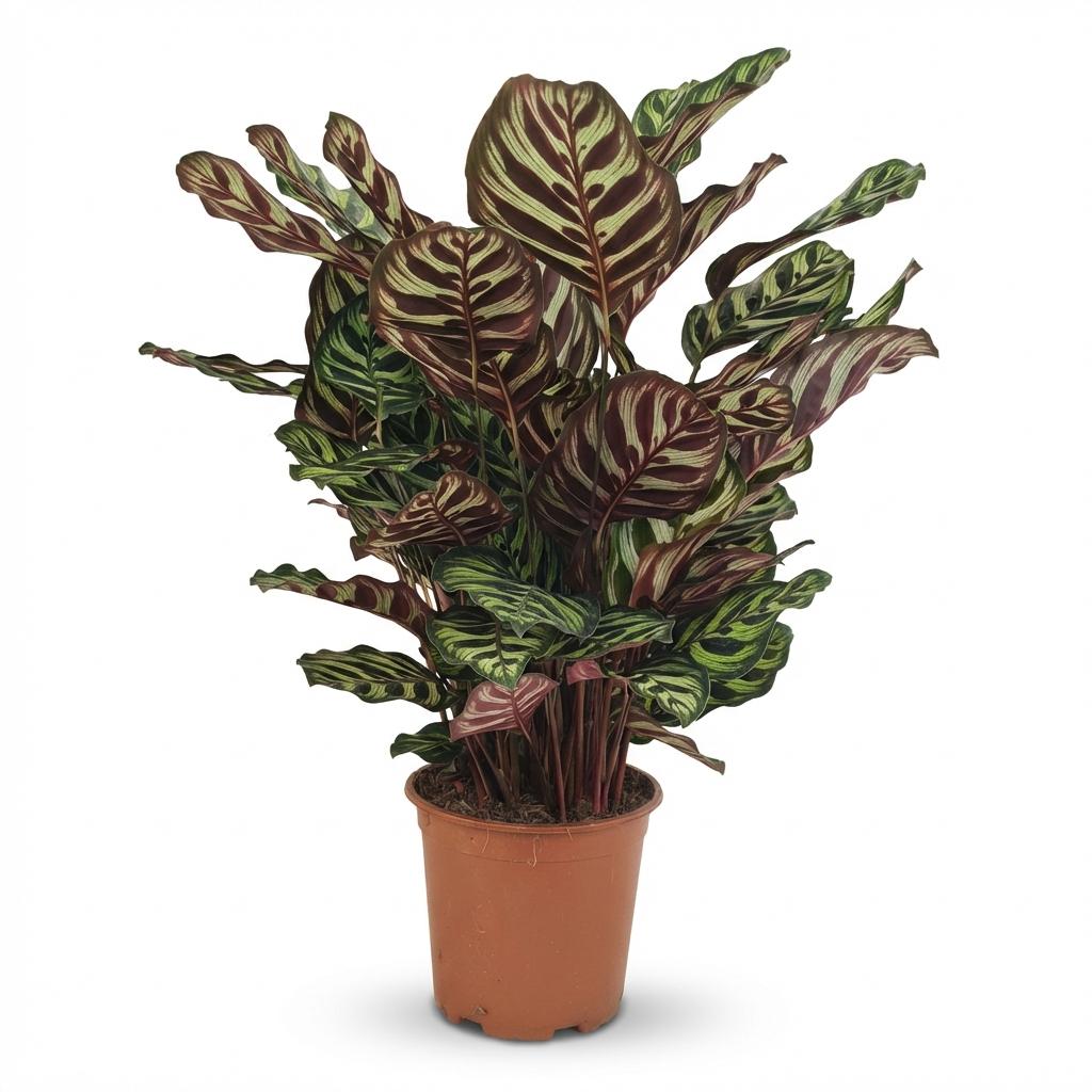 Houseplant - Peacock Plant - Calathea Makoyana - Green - Low Maintenance - 1 Plant - Pot 19cm - Height 70cm