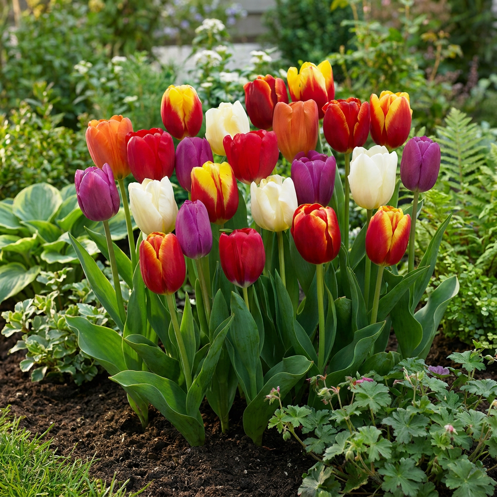 120x Tulipa Triumph Mix - Tulipano Trionfo Mix - Misto - Fioritura primaverile - Calibro bulbo 11/12