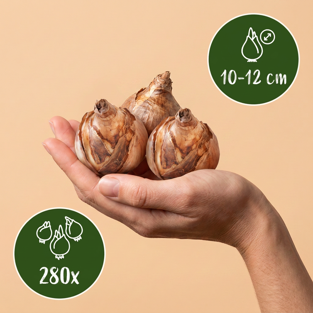 280x Bulbi Sunny Garden - Bulbi per giardino soleggiato - Misti - Fioritura estiva - Calibro 10/12