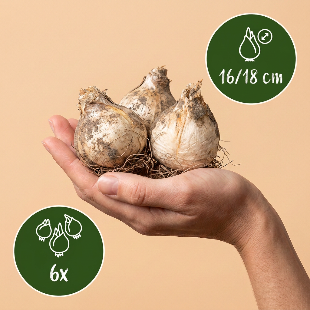 6x Allium Mount Everest - Sierui - Wit - Zomerbloeier - Bolmaat 16/18