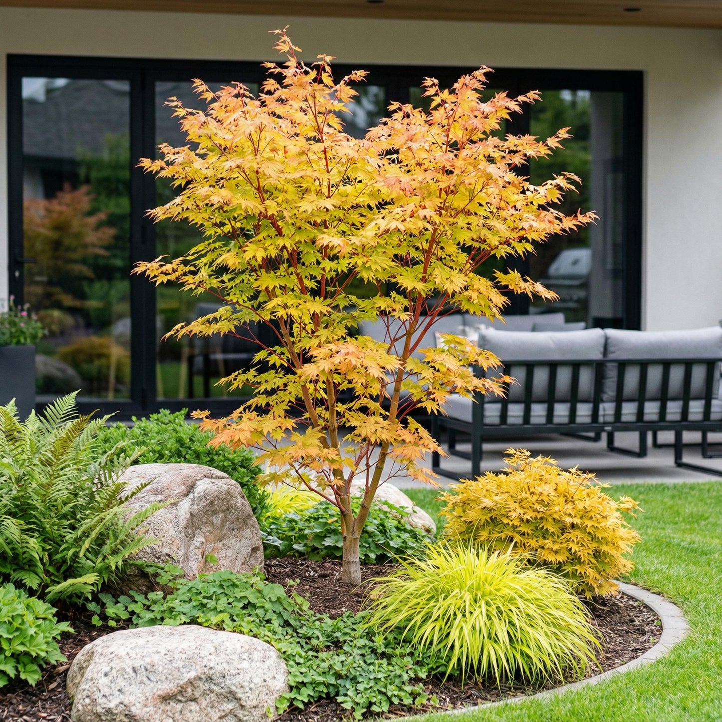 Tuinplant - Acer palmatum Shaina - Japanse Esdoorn - Bladverliezend - Rood - 1 - Pot 26cm - Hoogte 90cm