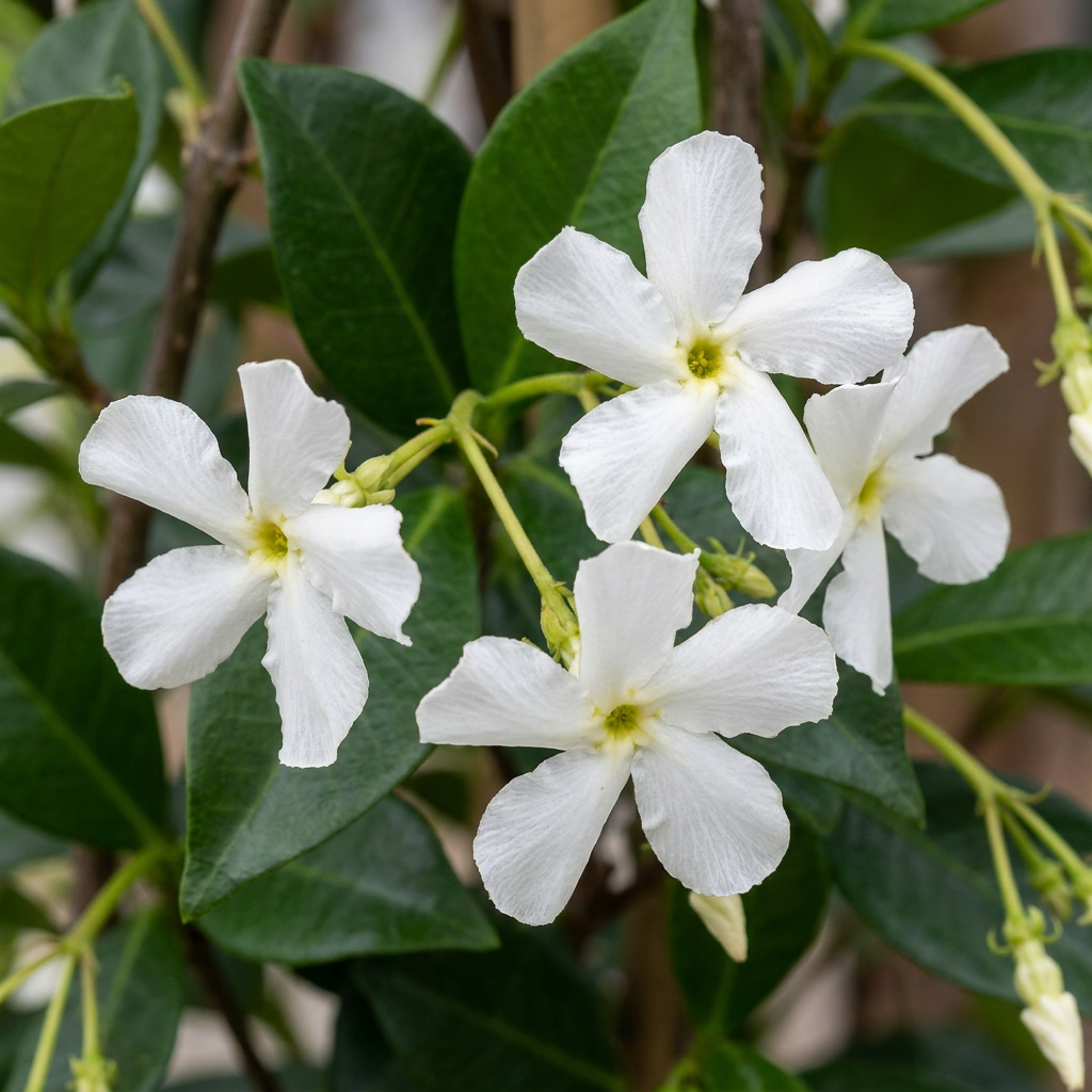 6x Trachelospermum jasminoides - Sterjasmijn - Wit - Klimplant - Ø9cm - ↕35cm