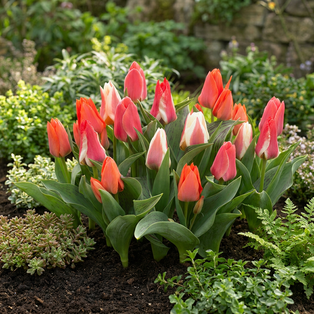 160x Tulipa Greigii mix - Greigii-tulp mix - Diversen - Voorjaarsbloeier - Bolmaat 11/14