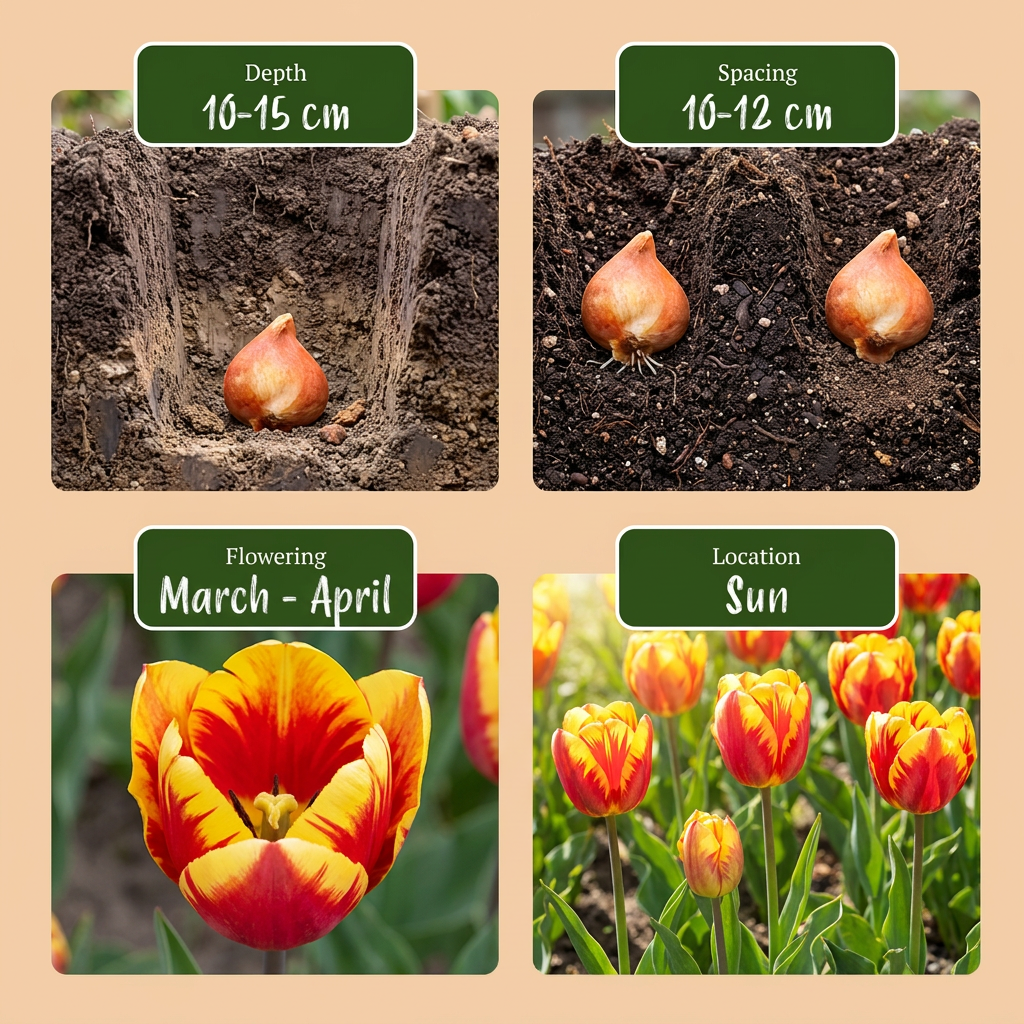280x Tulipa Triumph mix - Triomf-tulp mix - Diversen - Voorjaarsbloeier - Bolmaat 11/17