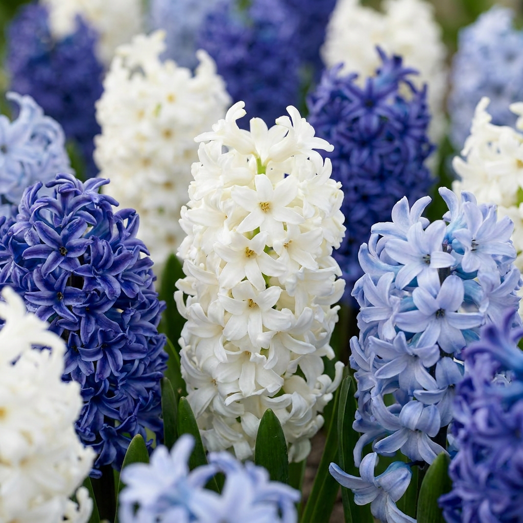 40x Hyacinthus Blue water mix - Giacinto blu - Blu - Fioritura primaverile - Calibro 14/15
