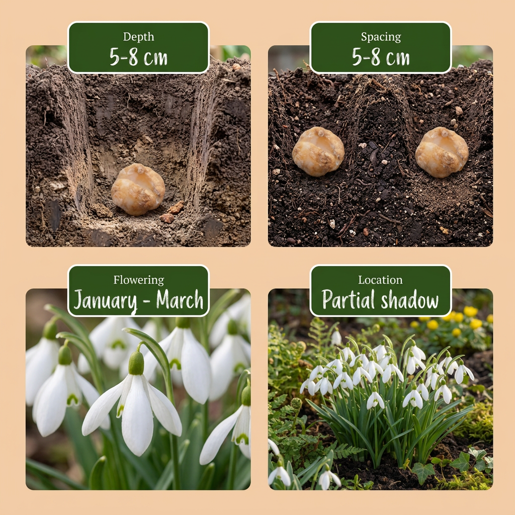 200x Galanthus Elwesii - Bucaneve maggiore - Bianco - Fioritura primaverile - Misura bulbo 5/6