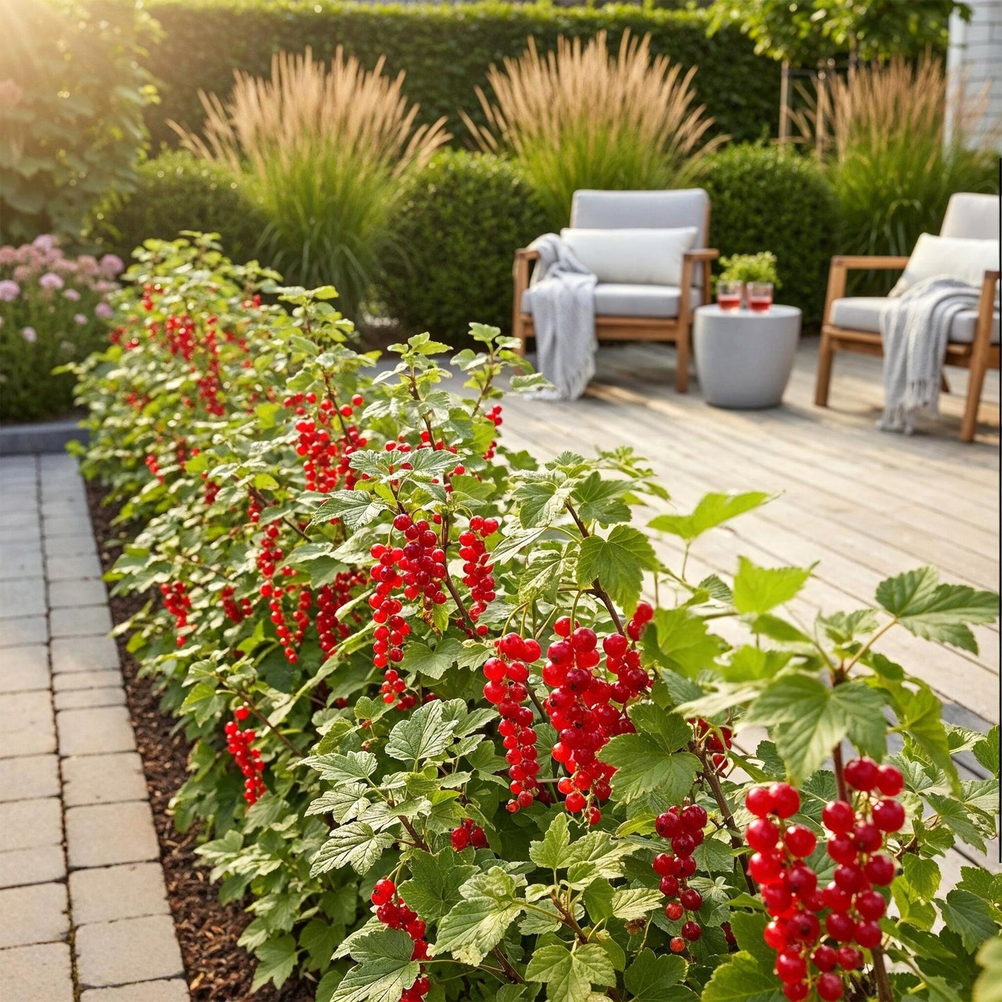 Green boutiQ - Fruitplanten - Rode Bes - Ribes rubrum Jonkheer van Tets  - Winterhard - 3 Planten - Pot 9 cm - Rode Bes