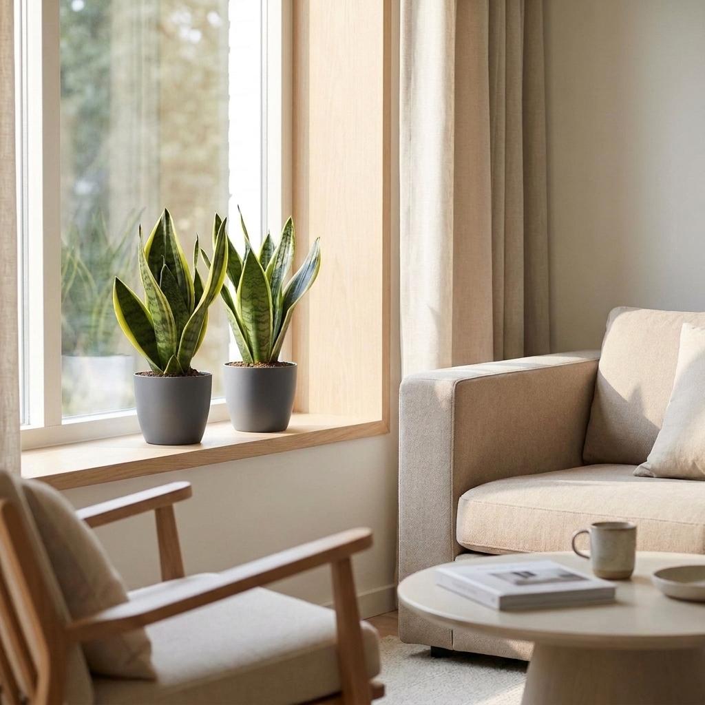 Sansevieria Future Superb - Vrouwentong - 2 Planten - met Potter Grijs - Pot 12cm - Hoogte - 35cm