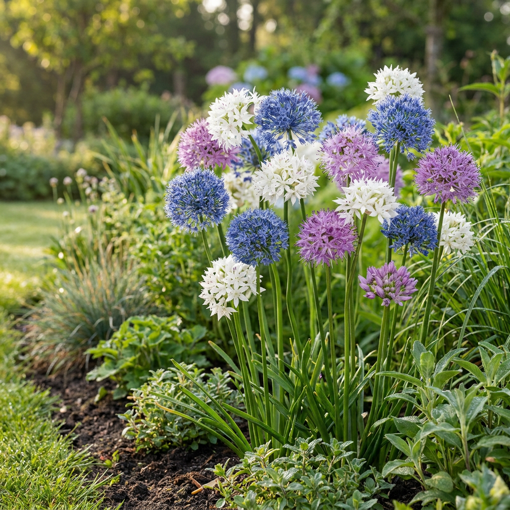 120x Allium Buzzing Beauties - Cipolla ornamentale Buzzing Beauties - Varie - Fioritura estiva - Calibro bulbo 6/7