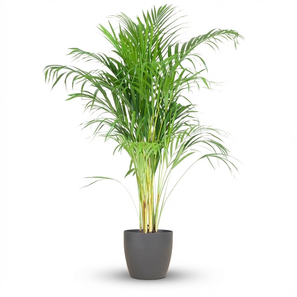 Areca Palm (Dypsis)  with Potter Gray - 100cm - Ø21
