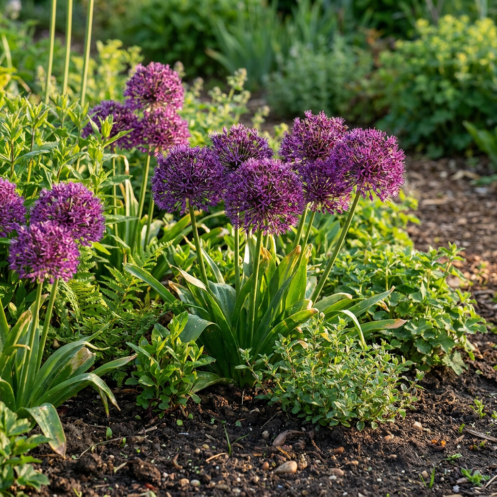 120x Allium Miami - Aglio ornamentale - Viola - Fioritura estiva - Dimensione bulbo 10/+