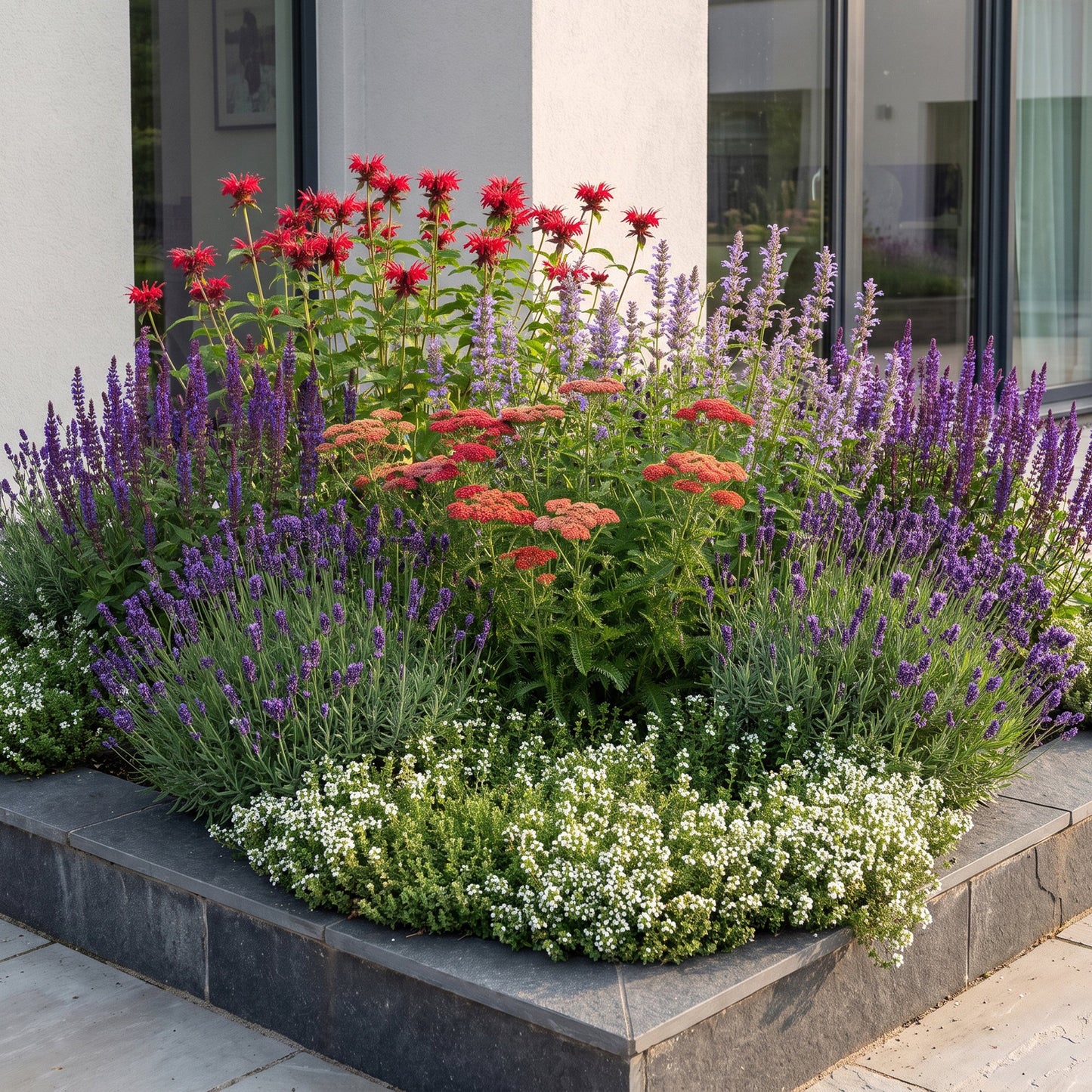 Vasteplant - Borderpakket - Geurend - Diversen - Soorten en kleuren - 12 Planten - Pot 11cm - Hoogte 15-25cm