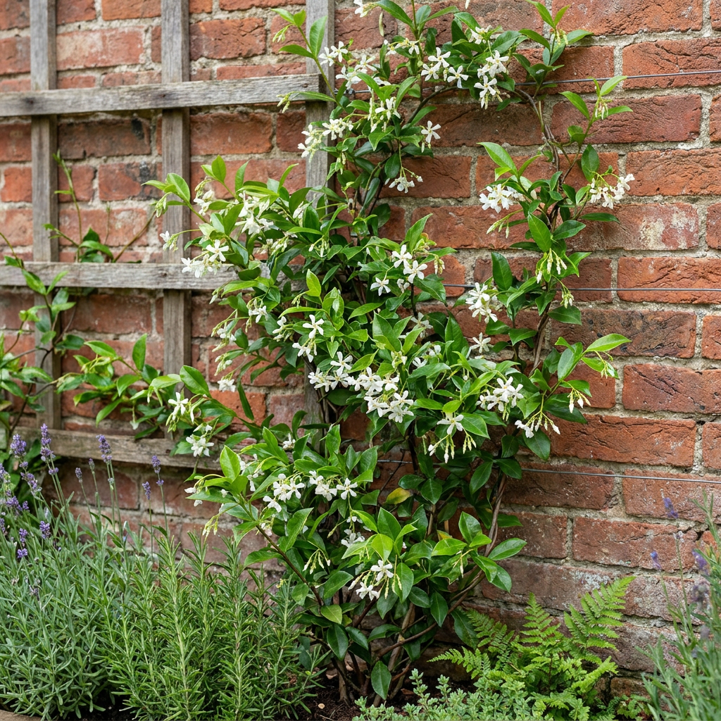 6x Trachelospermum jasminoides - Sterjasmijn - Wit - Klimplant - Ø9cm - ↕35cm