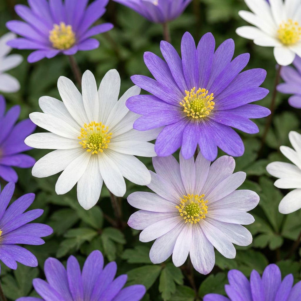 100x Anemone Blanda mix - Anemone greca mix - Varie - Bulbo da naturalizzazione - Calibro 4/5