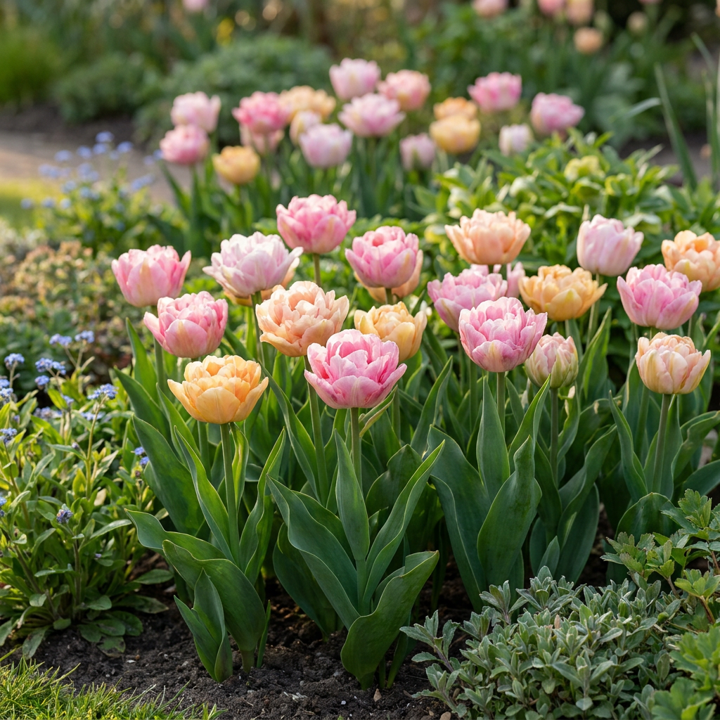 12x Tulipa Peaches & Kisses - Tulipano Peaches & Kisses - Varietà - Fioritura Primaverile - Dimensione Bulbo 11/12
