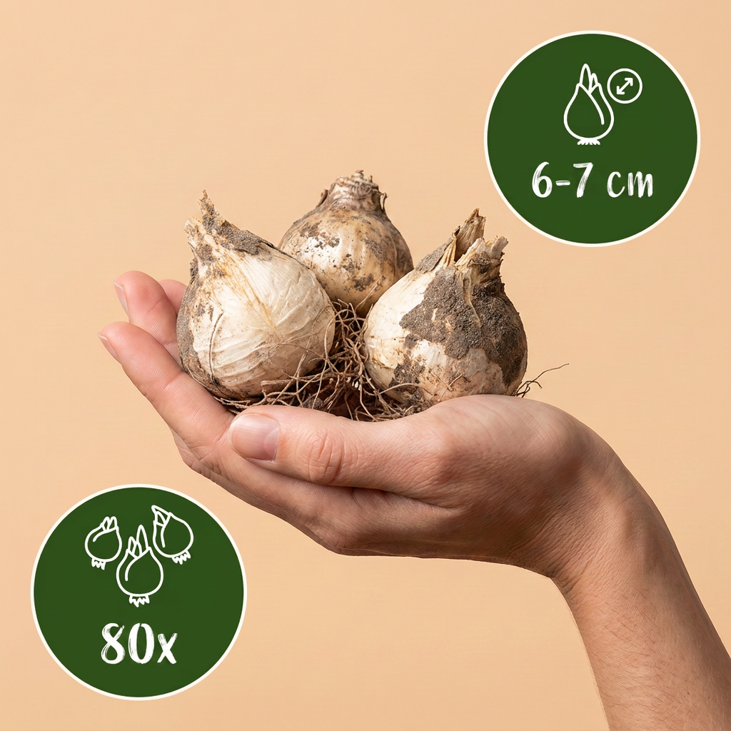 80x Allium Ping Pong - Ornamental Onion Ping Pong - White - Summer bloomer - Bulb size 6/7