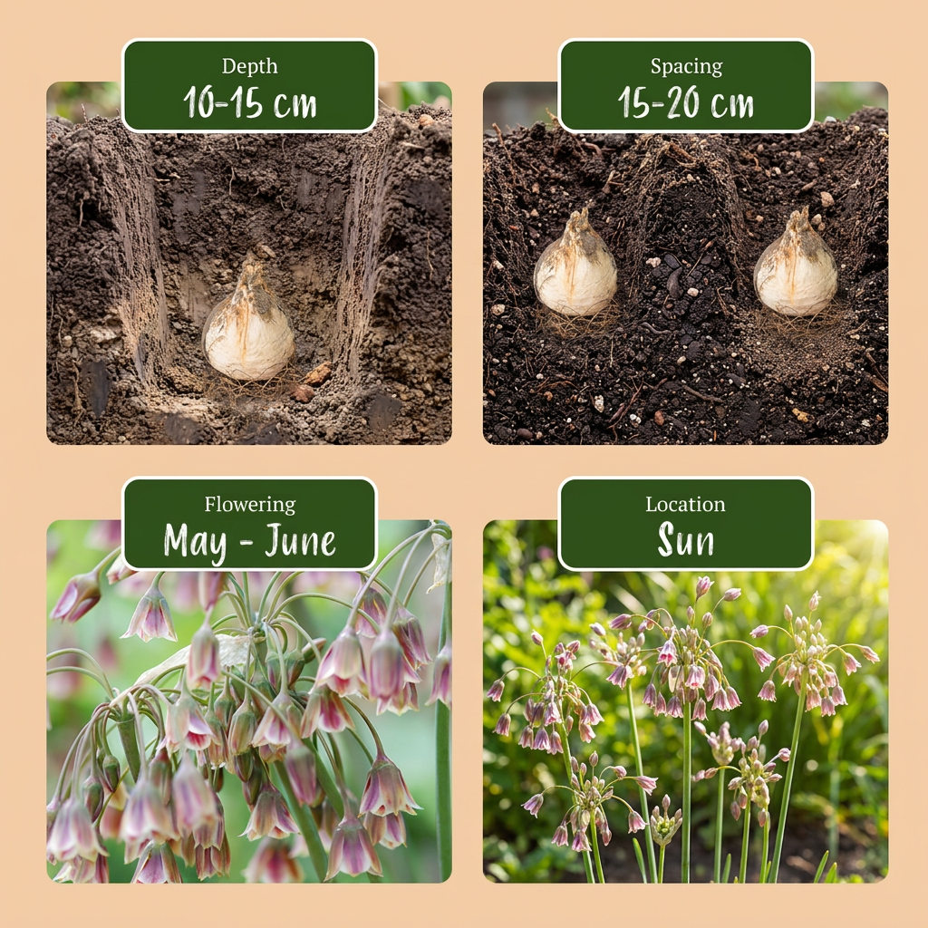 320x Allium Siculum - Siciliaanse honingklokje - Crème en Roze - Zomerbloeier - Bolmaat 10/12