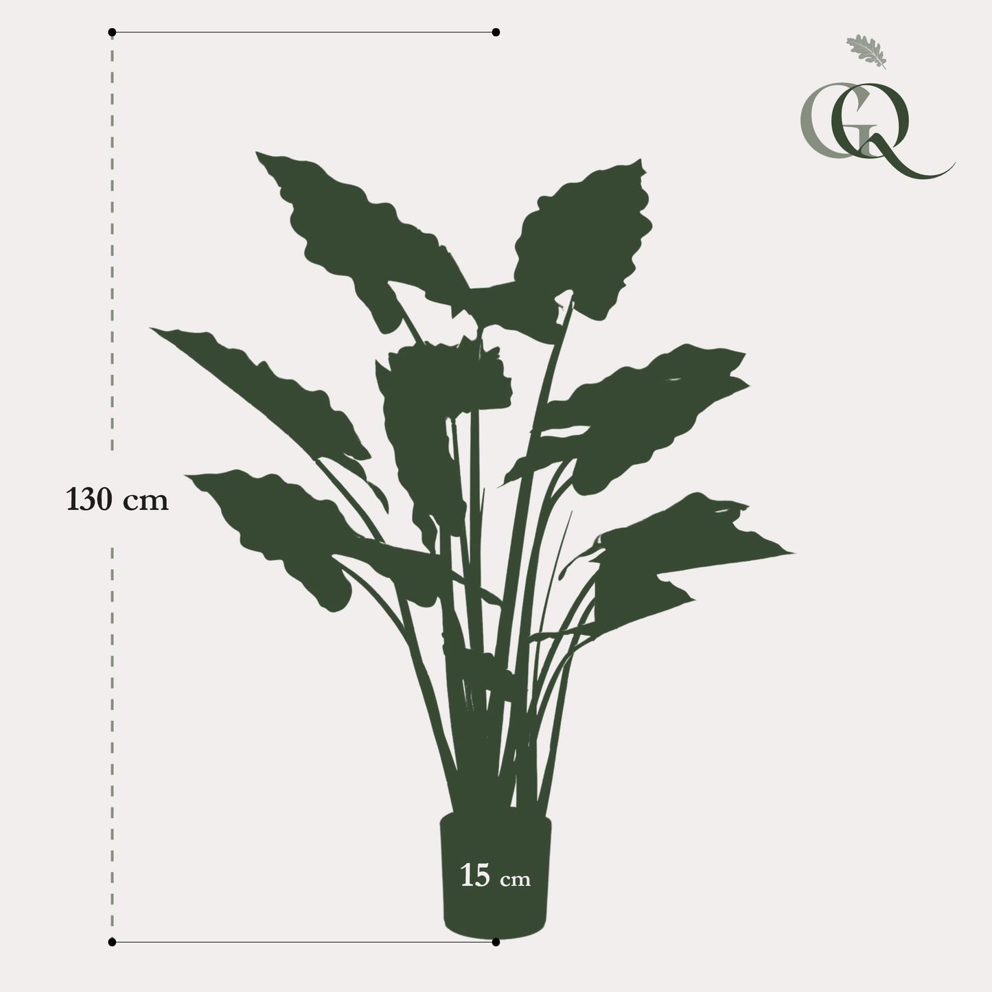 Artificial plant - Colocasia Pink China - Elephant Ear - 130 cm