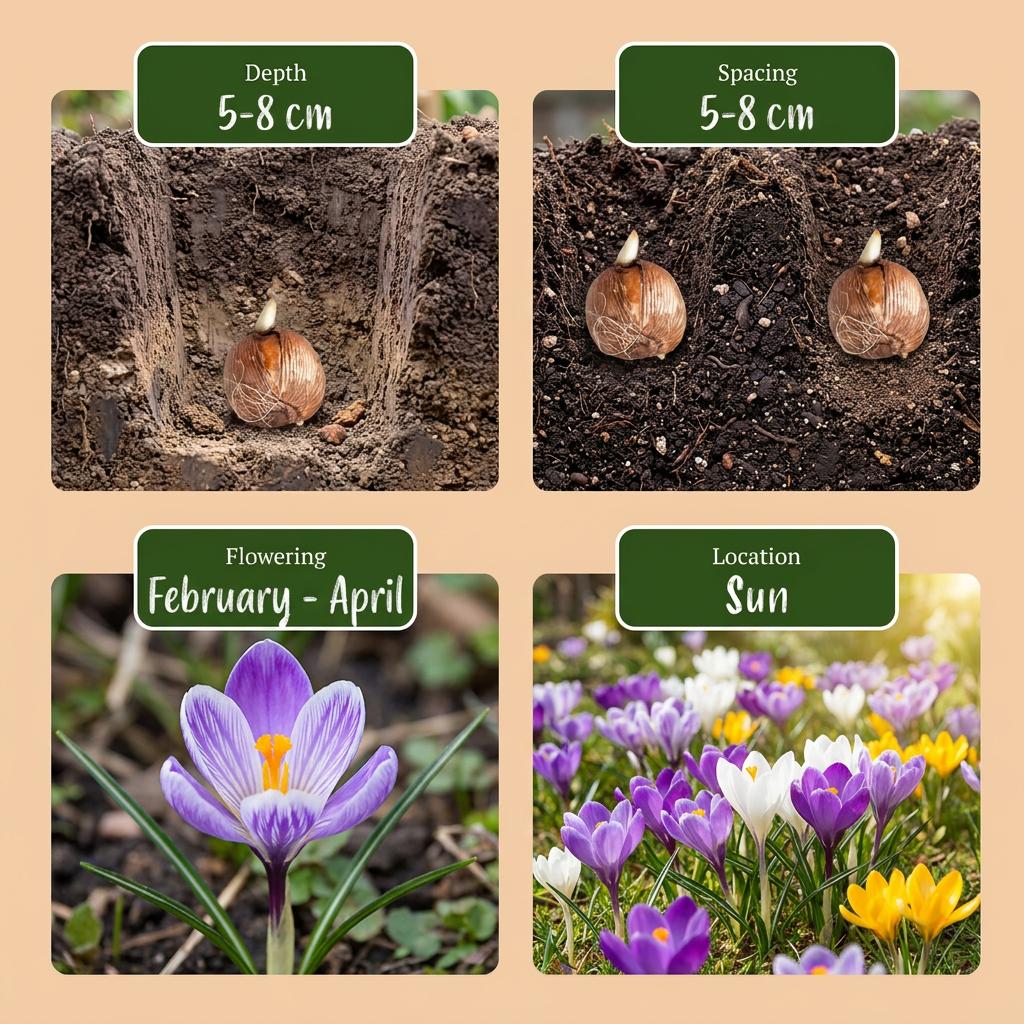 70x Crocus mix - Gemengde krokussen - Diversen - Verwilderingsbol - Bolmaat 7/8