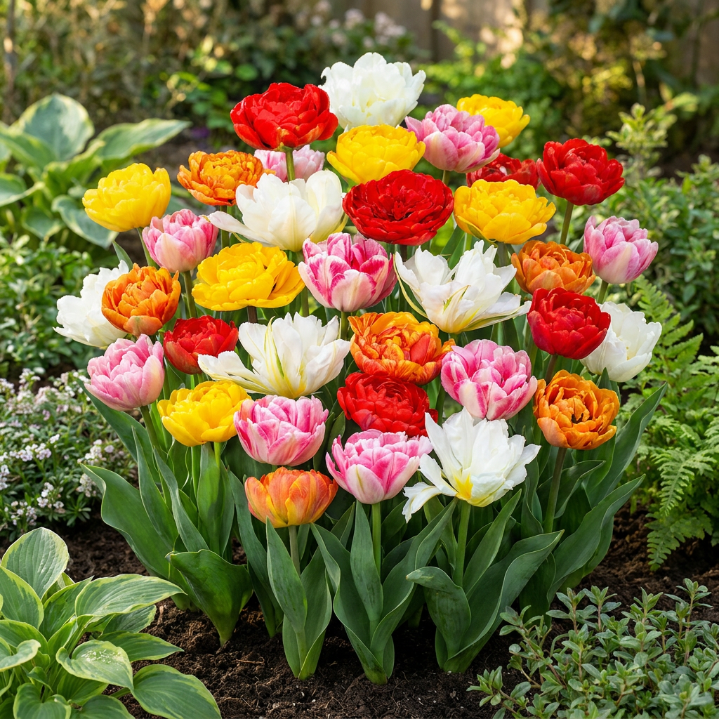 240x Tulipa Double mix - Mix di tulipani doppi - Misti - Fioritura primaverile - Calibro 11/13