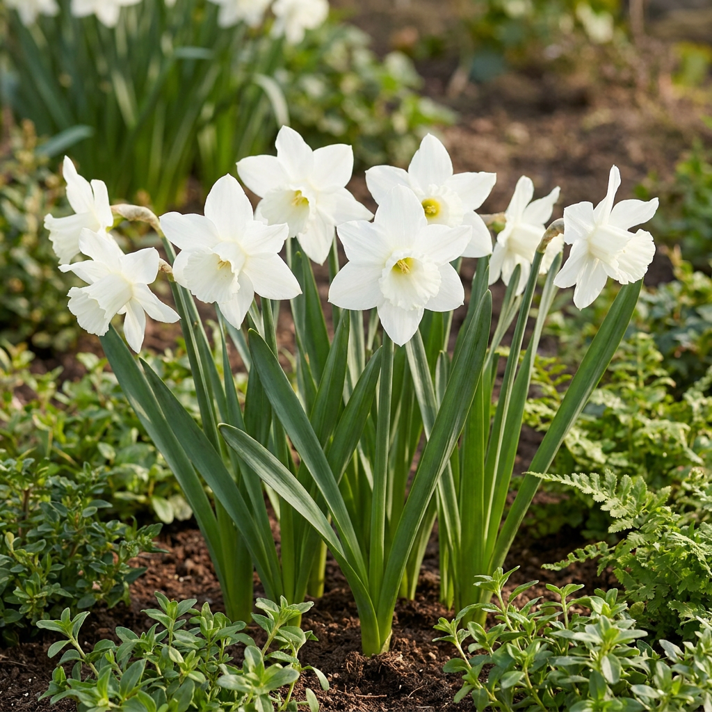 240x Narcissus Botanical White Mix - Mix di narcisi botanici bianchi - Bianco - Fioritura primaverile - Misura bulbo 10/12