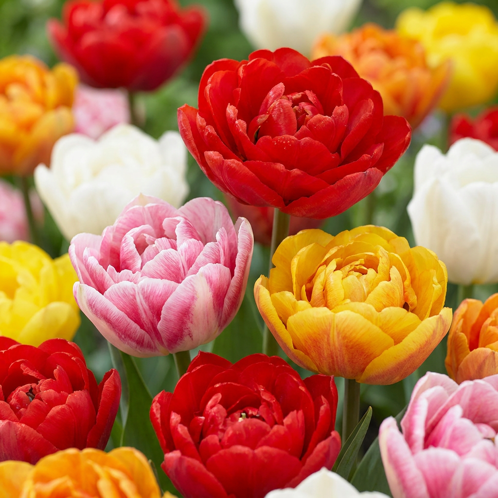 240x Tulipa Double mix - Mix di tulipani doppi - Misti - Fioritura primaverile - Calibro 11/13
