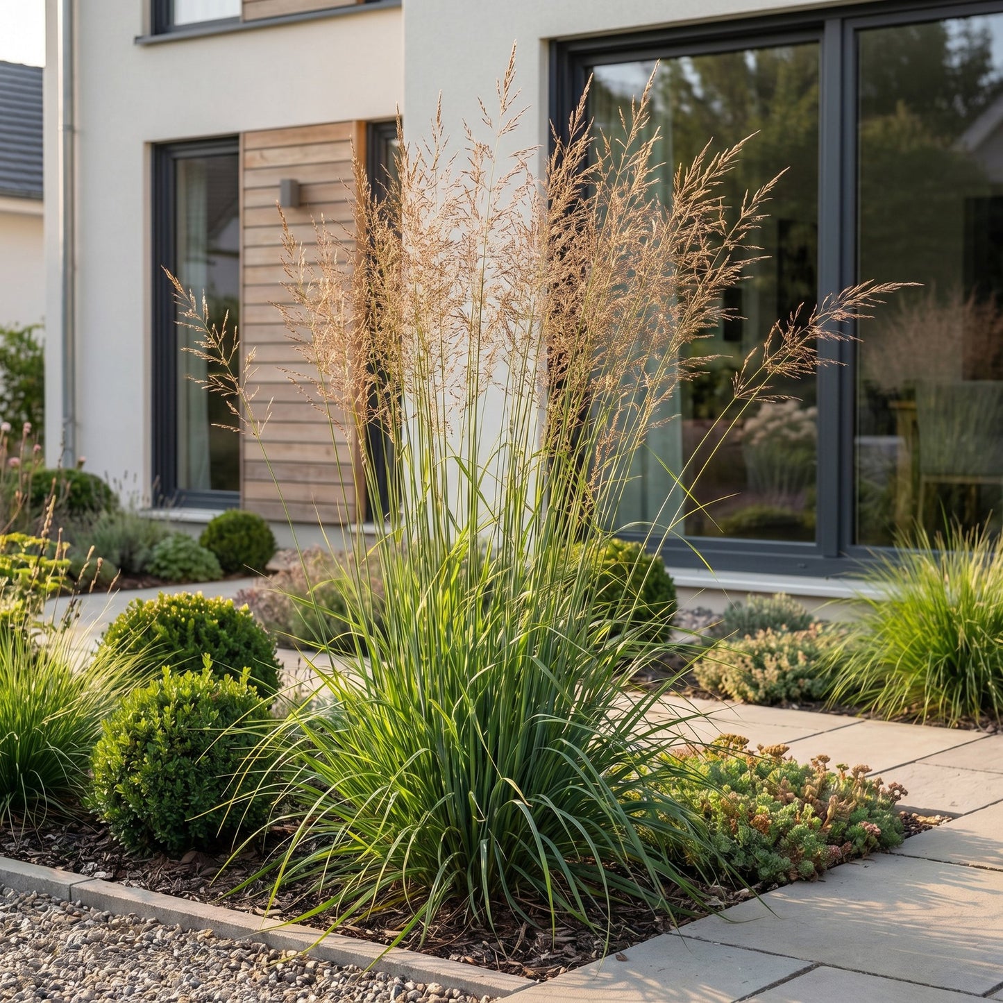 Grasses - Molinia arund. Karl Foerster - Purple Moor Grass - With Plume - Green - 1 Plant - Pot 11cm - Height 15-25cm