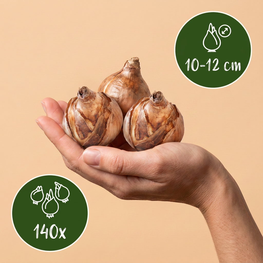 140x Bulbi per Giardino Secco - Piante bulbose da giardino secco - Varie - Fioritura estiva - Dimensione bulbo 10/12