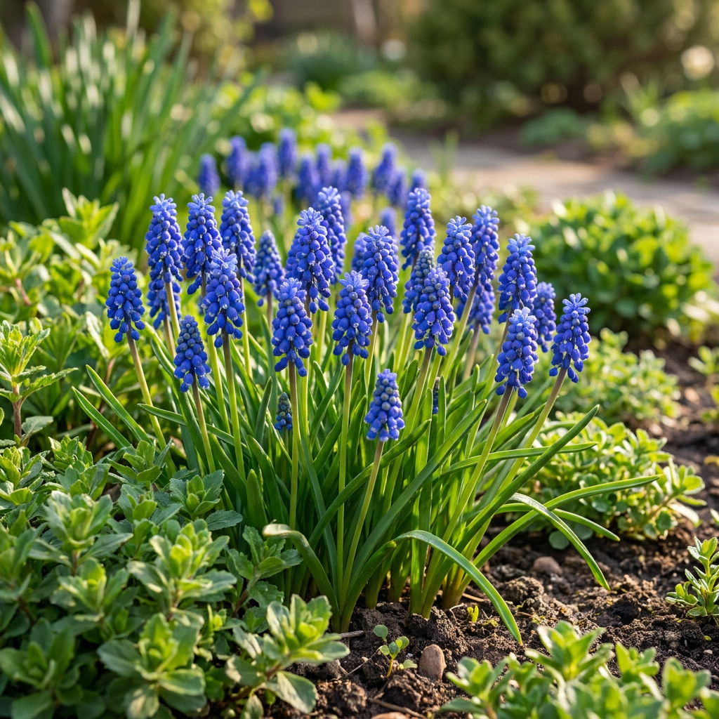 100x Muscari Armeniacum - Armenian grape hyacinth - Blue - Naturalizing bulb - Bulb size 8/9