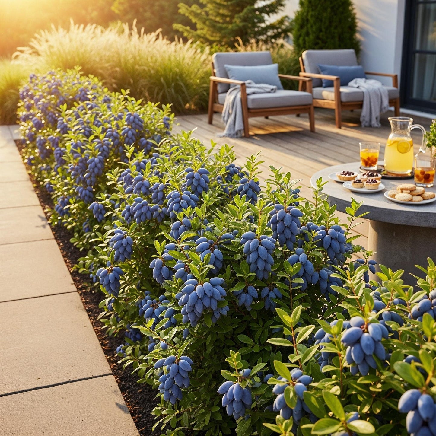 Green boutiQ - Fruit plants - Honeyberry - Lonicera caerulea Kamtschatica - Winter hardy - 6 plants - Pot 9 cm - Blueberry