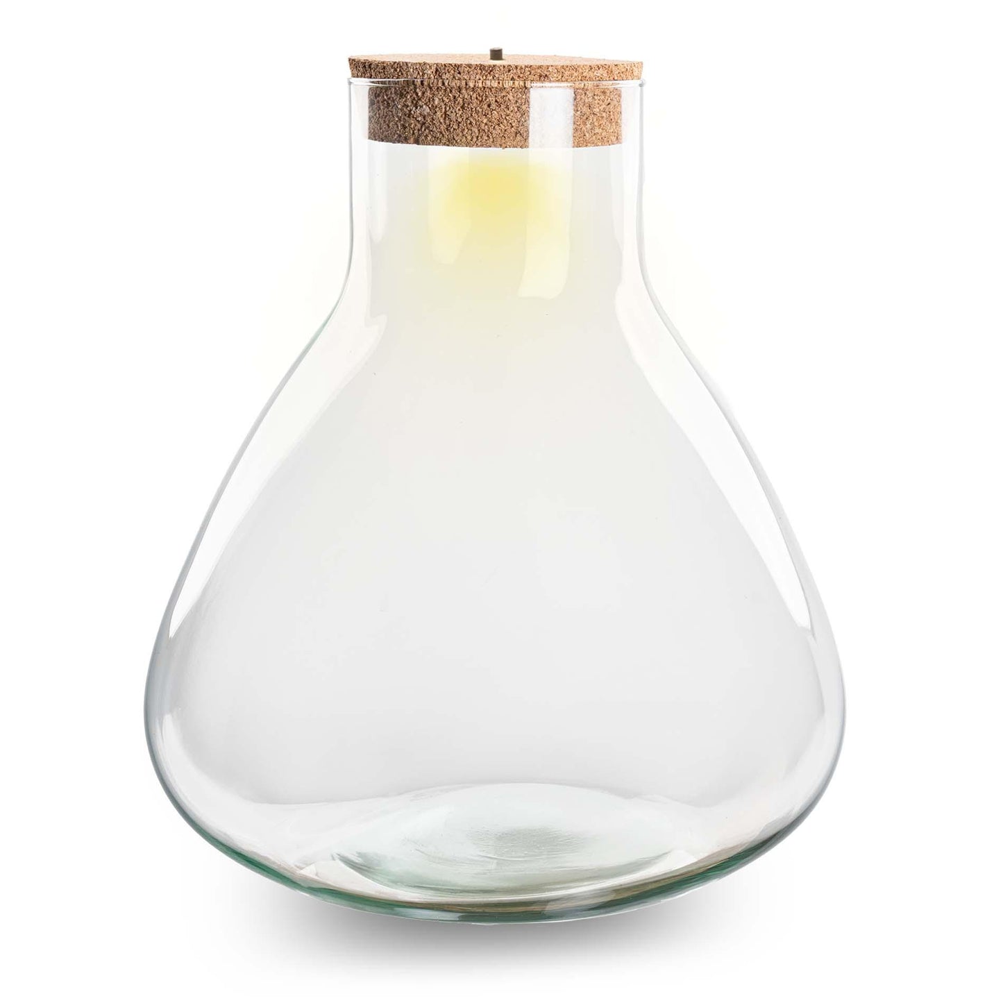 Terrarium bottle - Erlenmeyer XL with lighting in cork - 32 cm high