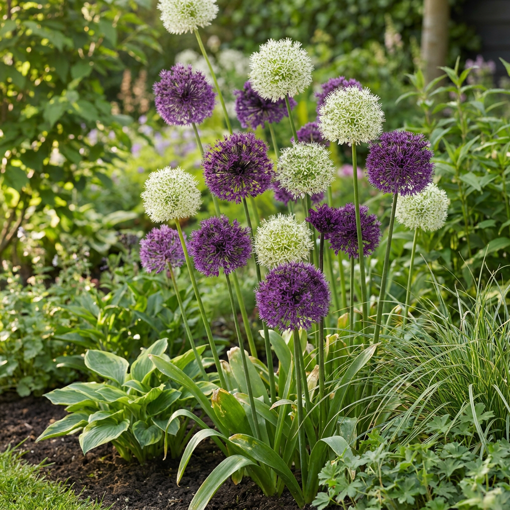 320x Allium Purple - White Mix - Sierui paars-wit mix - Paars en Wit - Zomerbloeier - Bolmaat 10/12